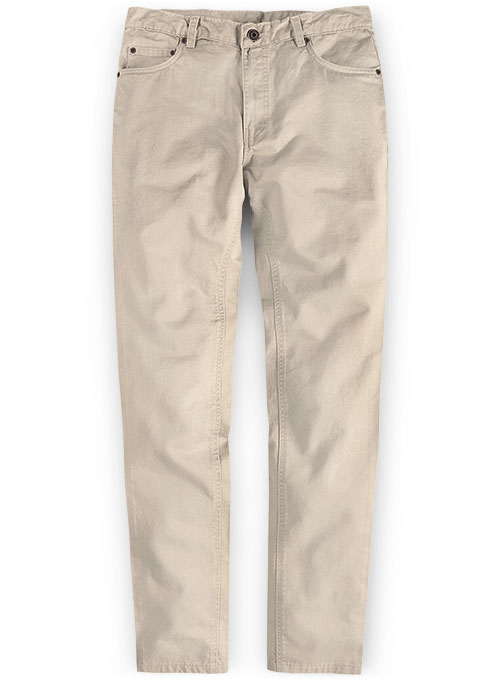 Beige Stretch Chino Jeans