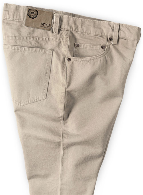 Beige Stretch Chino Jeans