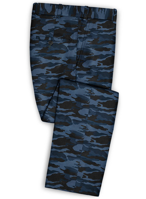 Blue Stretch Camo Pants