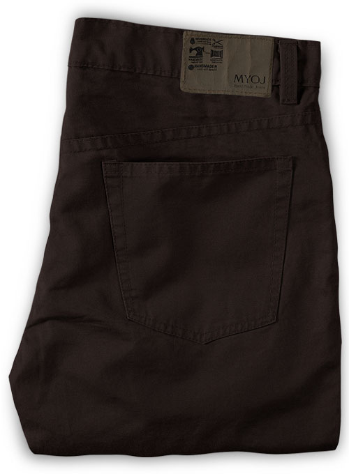 Brown Fine Twill Jeans - Click Image to Close