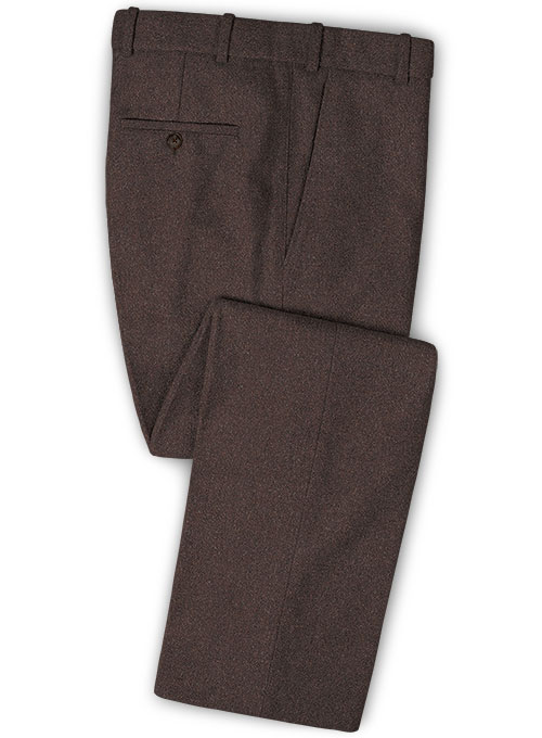 Brown Heavy Tweed Pants