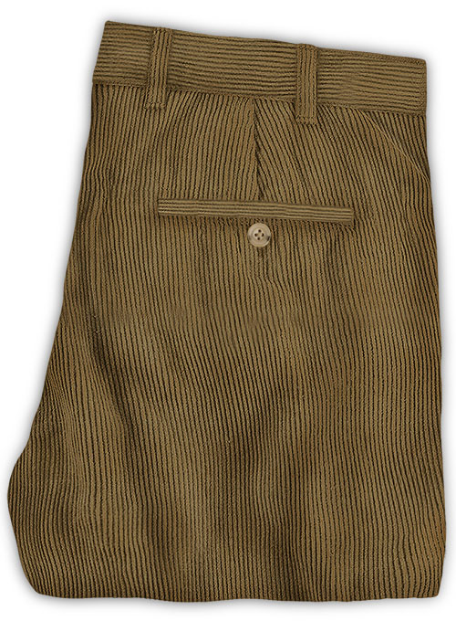 Brown Thick Corduroy Trousers - 8 Wales
