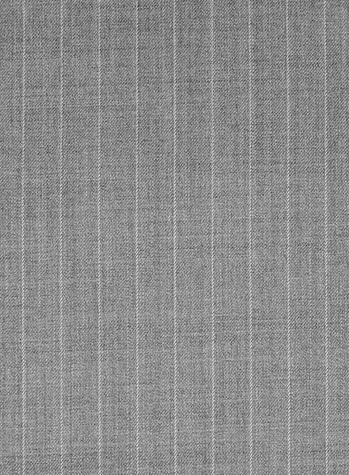 Chalkstripe Wool Light Gray Pants - Click Image to Close