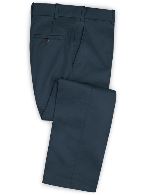 Dark Blue Stretch Chino Pants