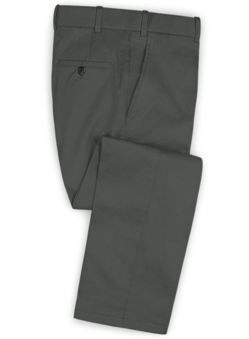 Dark Gray Stretch Chino Pants