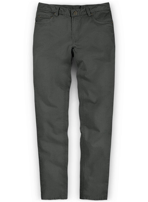 Dark Gray Stretch Chino Jeans