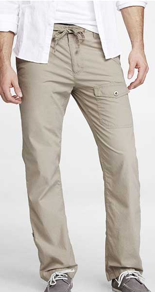 Drawstring Cargo Cotton Pants