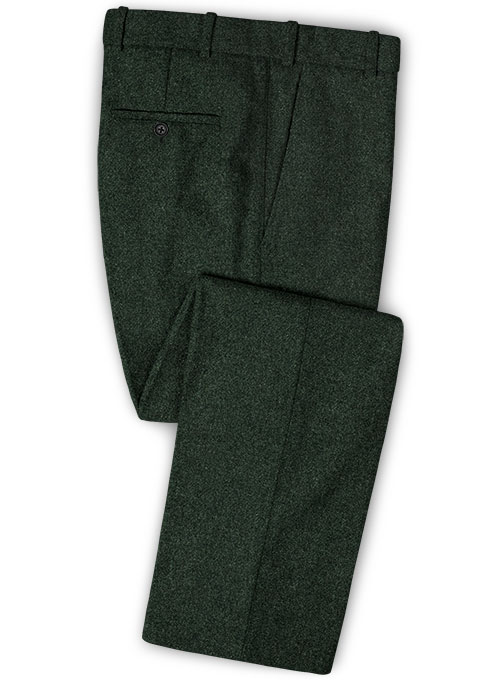 Green Heavy Tweed Pants