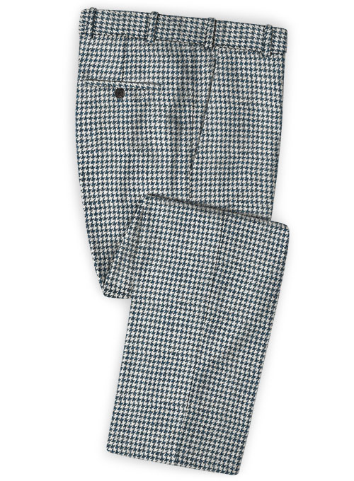 Harris Tweed Houndstooth Indi Blue Pants