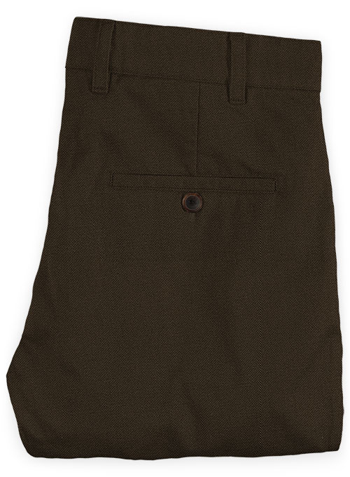 Heavy Dark Brown Chinos - Click Image to Close