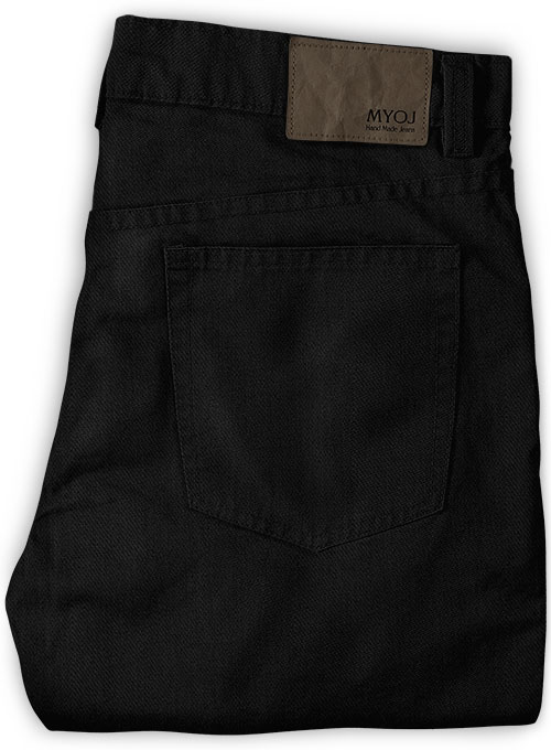 Heavy Knit Black Stretch Chino Jeans - Click Image to Close