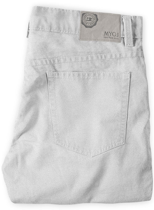 Heavy Light Gray Chino Jeans - Click Image to Close