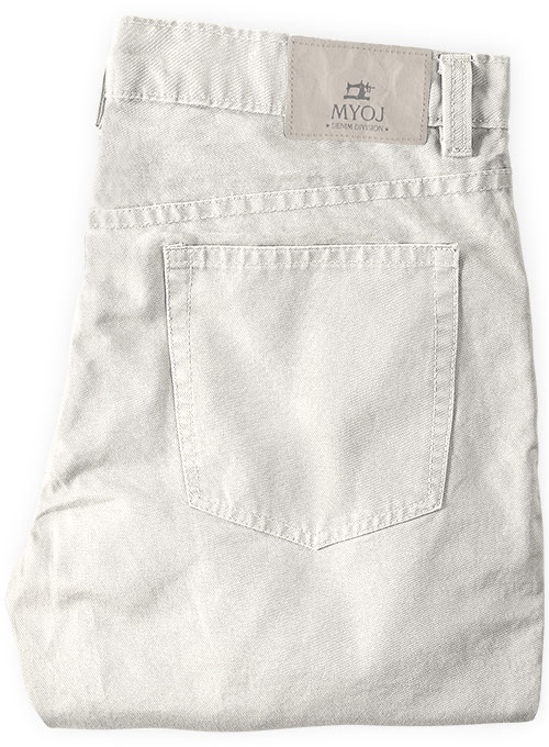 Heavy Light Beige Chino Jeans - Click Image to Close