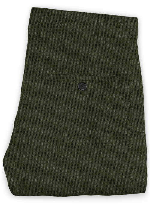 Heavy Olive Chinos - Click Image to Close
