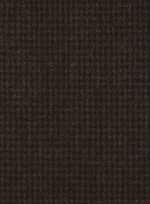 Houndstooth Dark Brown Tweed  Pants