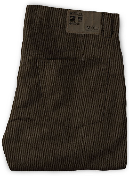 Heavy Dark Brown Chino Jeans