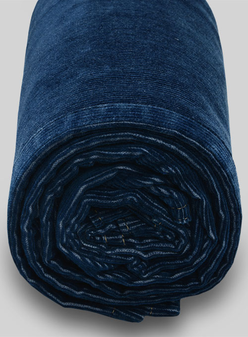 Indigo Corduroy Stretch Jeans - Treated Hard Wash - Click Image to Close