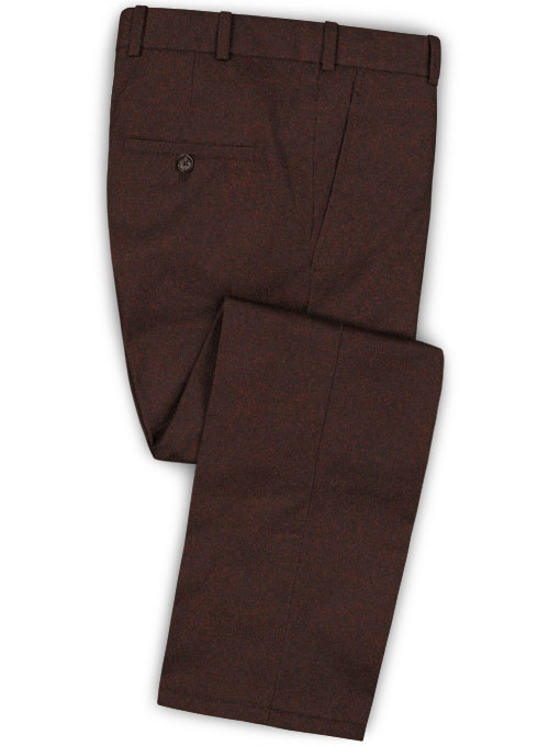 Italian Flannel Wine Wool Pants