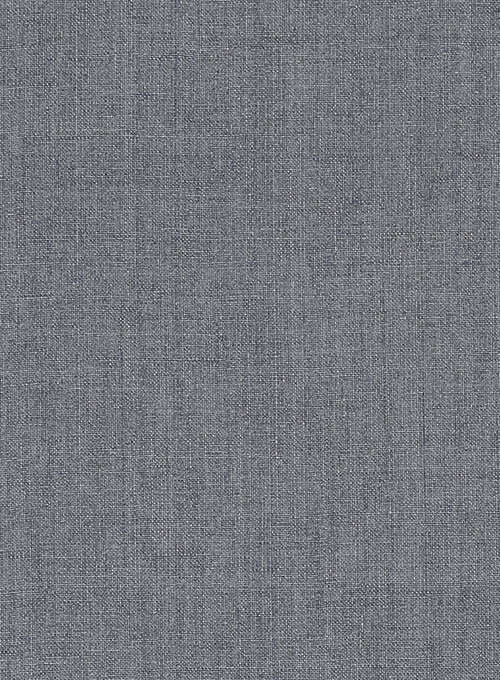 Italian Khyber Gray Blue Linen Pants - Click Image to Close