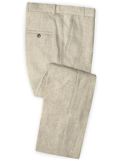 Italian Casa Beige Linen Pants