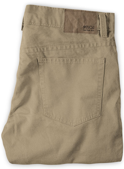 Khaki Chino Jeans With Fit Guarantee - Click Image to Close