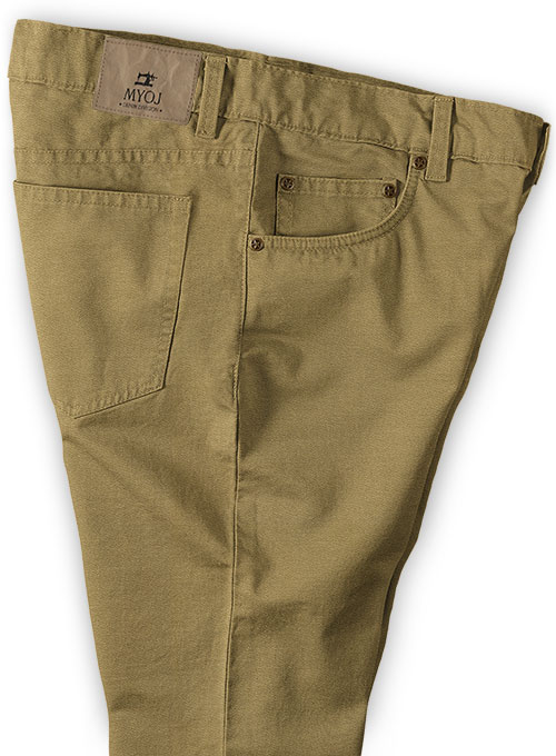 Khaki Peach Finish Chino Jeans