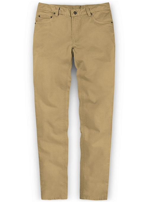 Khaki Twill Stretch Chino Jeans