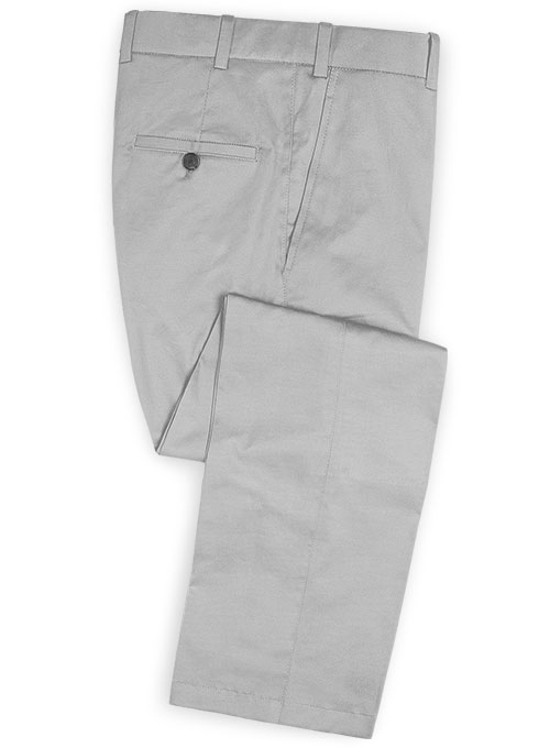 Light Gray Stretch Chino Pants