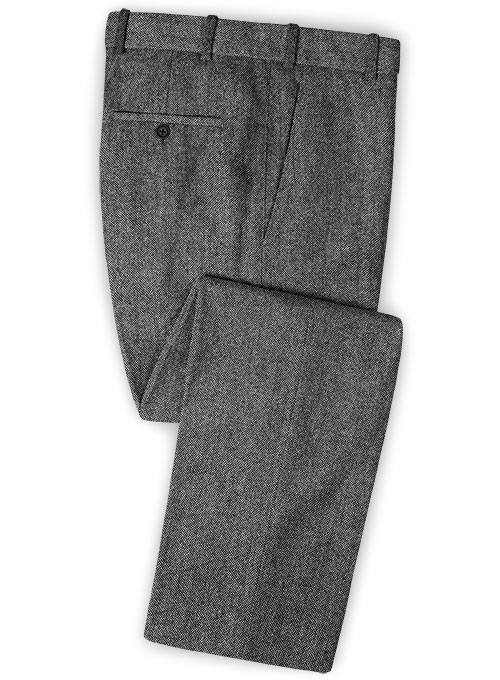 Light Weight Dark Gray Tweed Pants