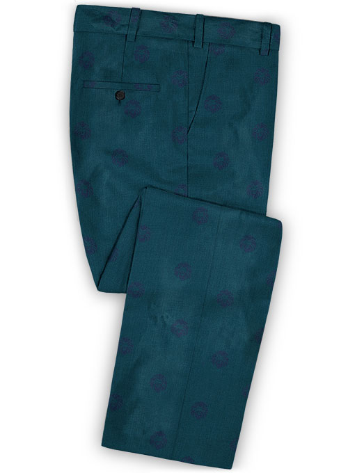 Lion Dark Teal Wool Pants