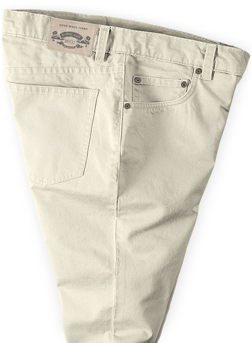 Light Beige Peach Finish Chino Jeans