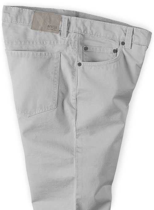 Light Gray Stretch Chino Jeans - Click Image to Close