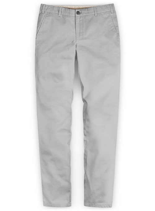 Light Gray Stretch Chino Pants