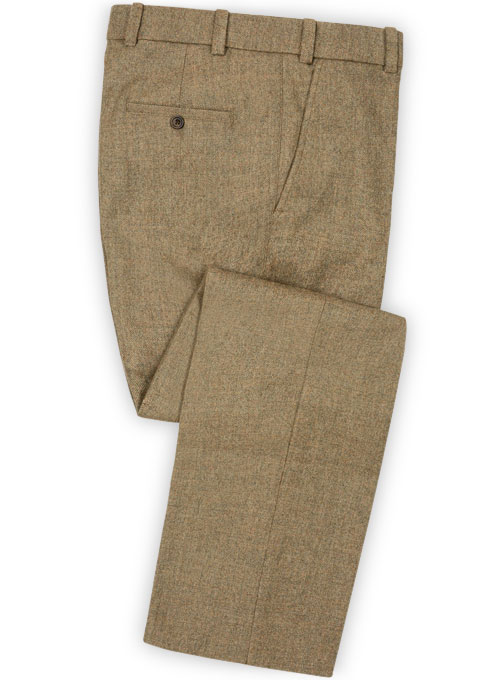 Light Weight Melange Brown Tweed Pants