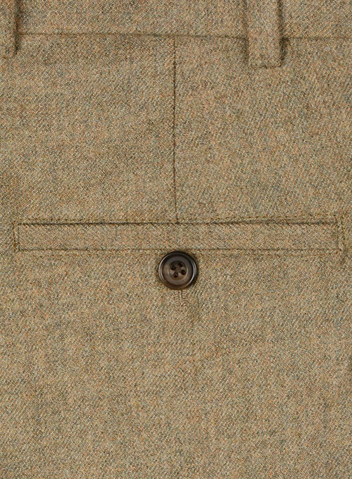 Light Weight Melange Brown Tweed Pants