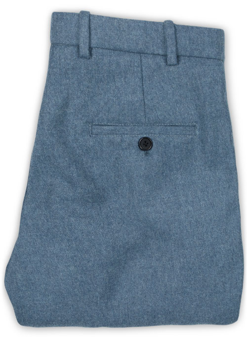 Light Weight Turkish Blue Tweed Pants - Click Image to Close