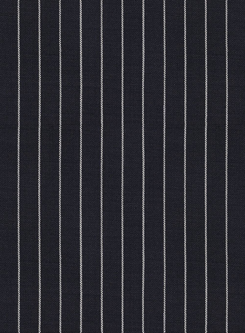 Napolean Dark Blue Stripe Wool Pants - Click Image to Close