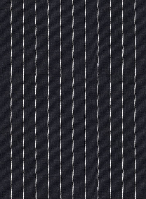 Napolean Dark Blue Stripe Wool Pants