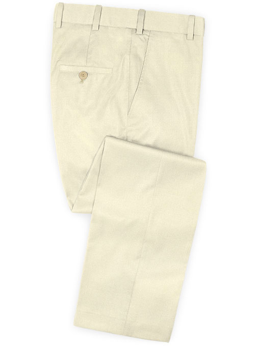 Napolean Light Beige Wool Pants