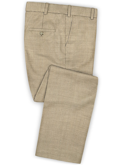Napolean Melange Khaki Wool Pants