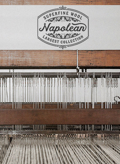 Napolean Nailhead Box Blue Wool Pants - Click Image to Close