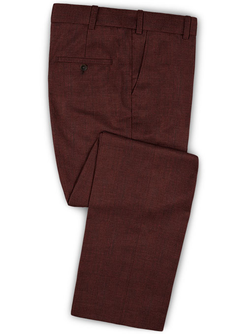 Napolean Melange Wine Wool Pants