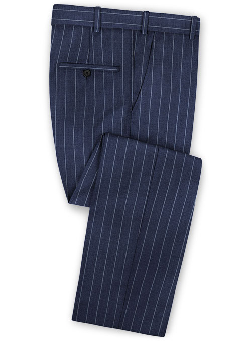 Napolean West Blue Wool Pants