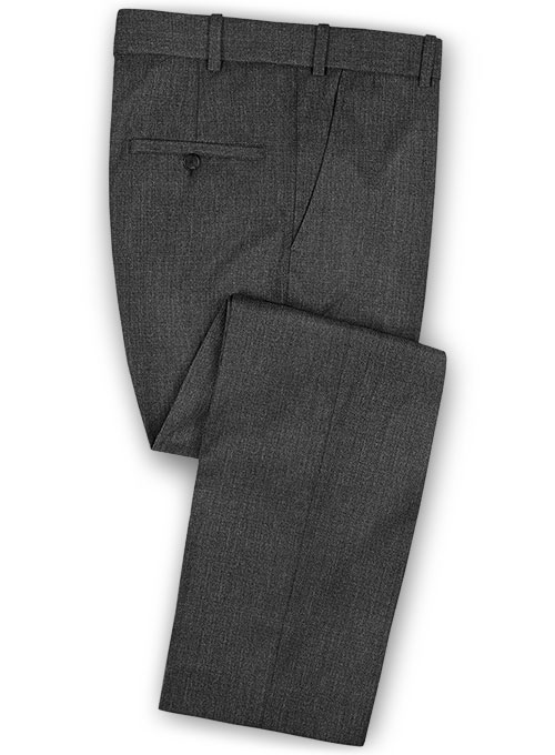 Napolean Sharkskin Charcoal Wool Pants