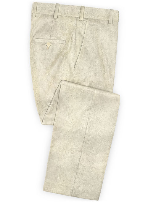 Paisley Cream Wool Pants