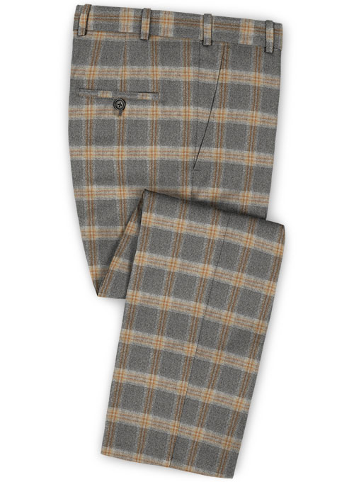 Parma Gray Feather Tweed Pants