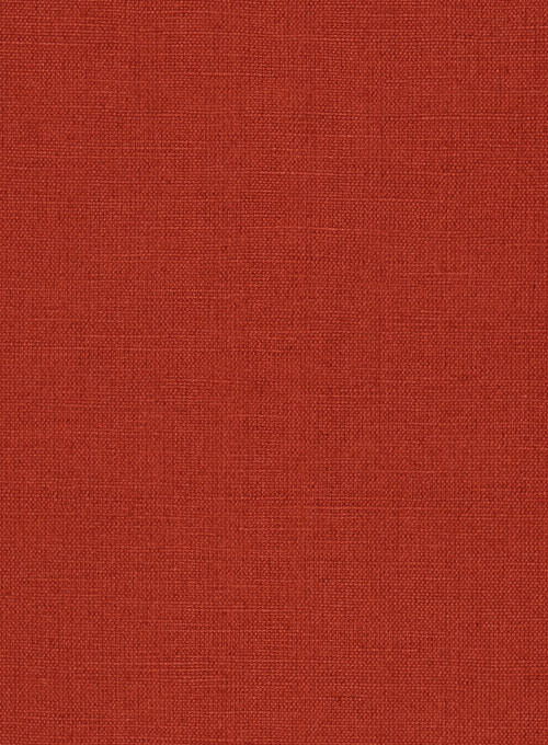 Red Safari Cotton Linen Pants - Click Image to Close