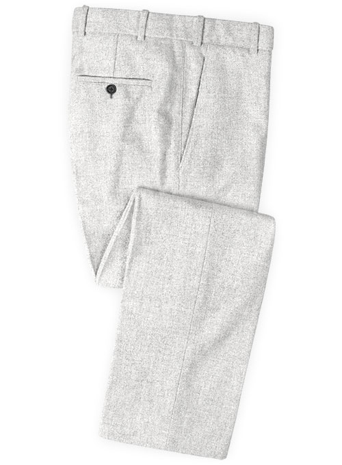 Rope Weave Light Gray Tweed Pants