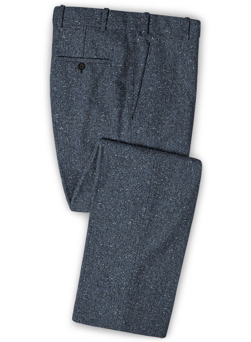 Royal Blue Flecks Donegal Tweed Pants