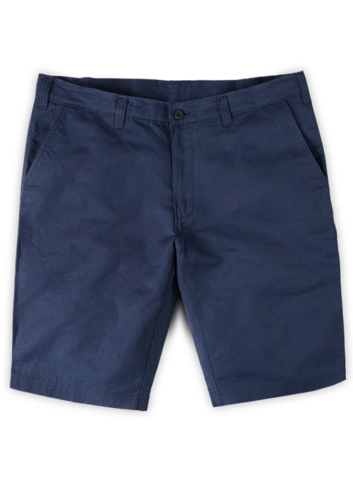Safari Royal Blue Cotton Linen Shorts